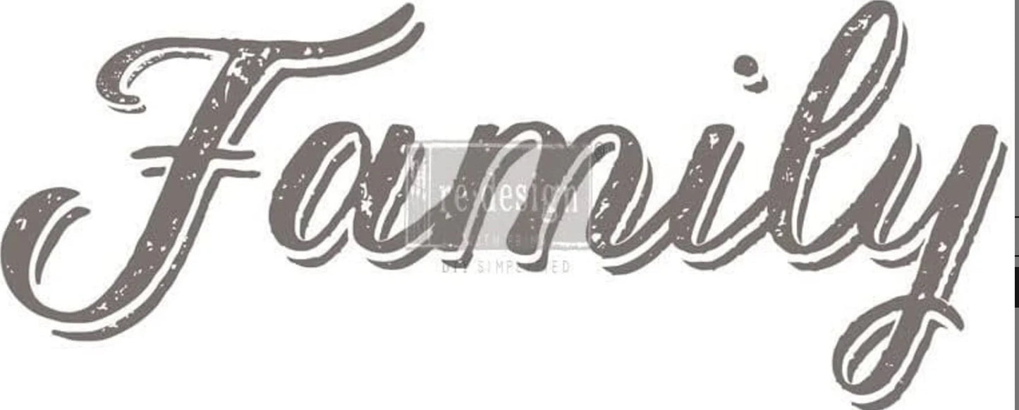 Re-Design With Prima Decor Transfers - Family - 24’ x 10”