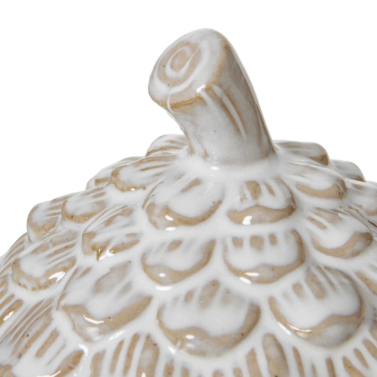 Large Ceramic Pinecone Trinket Dish With Lid