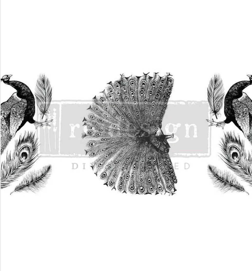 Regal Peacock - 8.5” x 11” - Redesign With Prima Middy Transfer