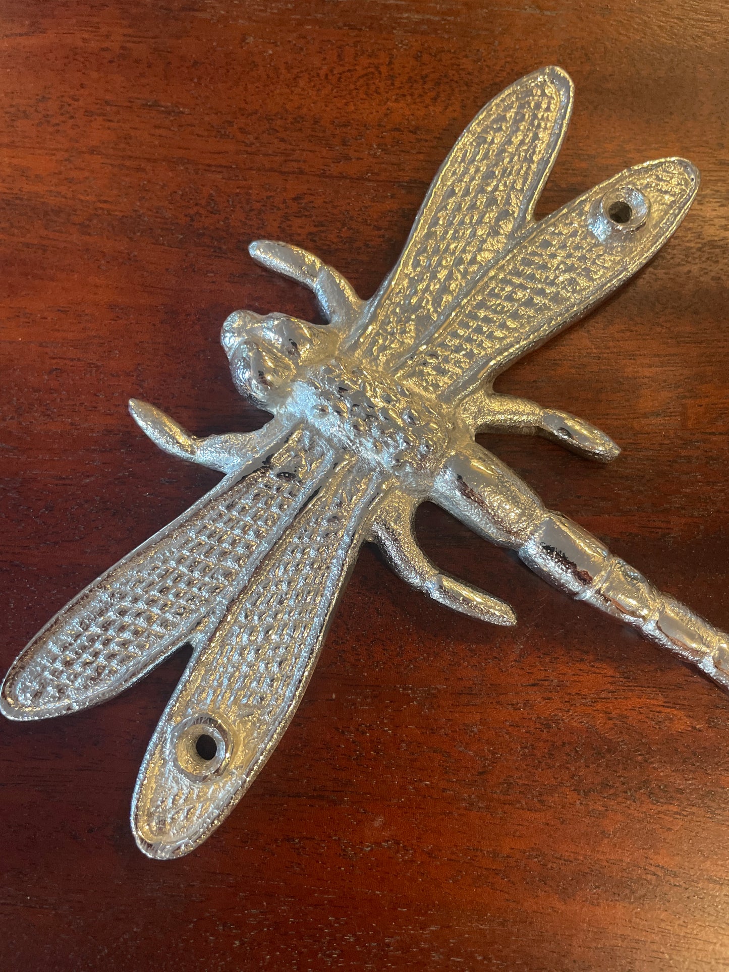 Silver Metal Dragonfly Coat Hook