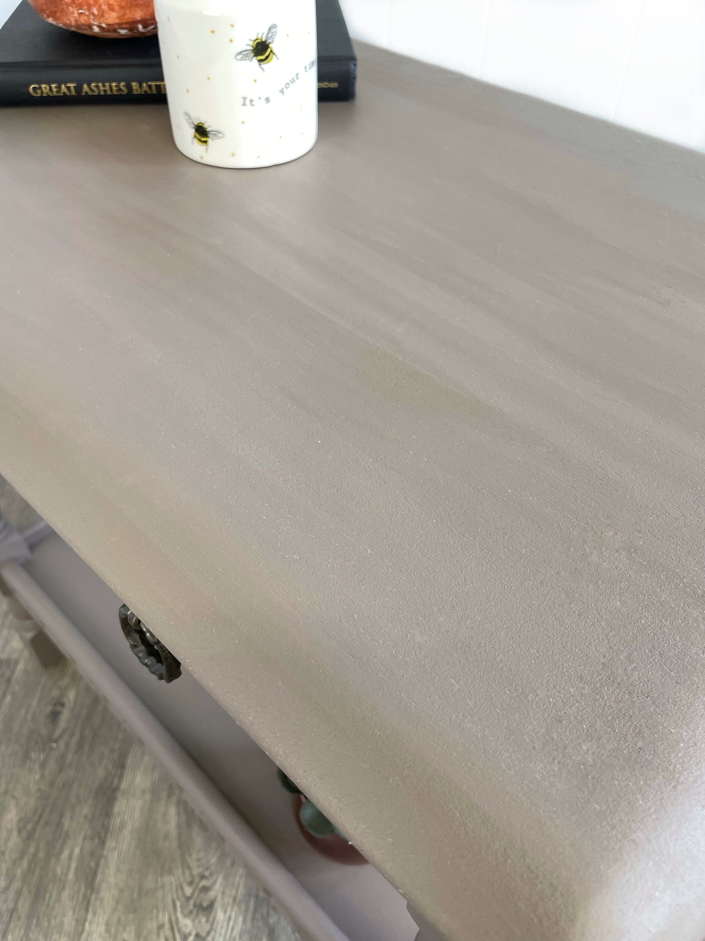 Priory Beige Two Drawer Console Table, Brown Side Table