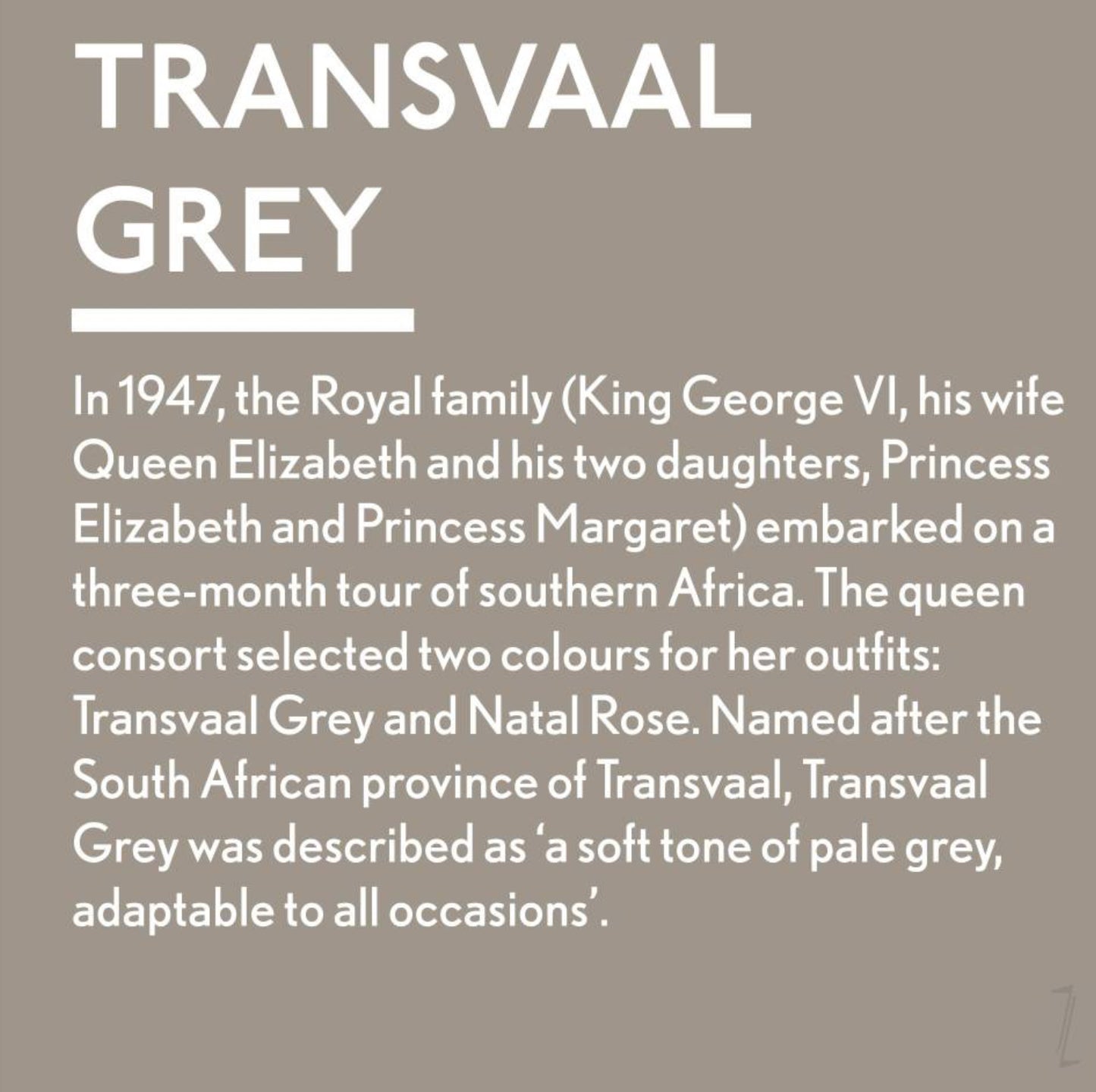 Transvaal Grey - Jubilee Paint
