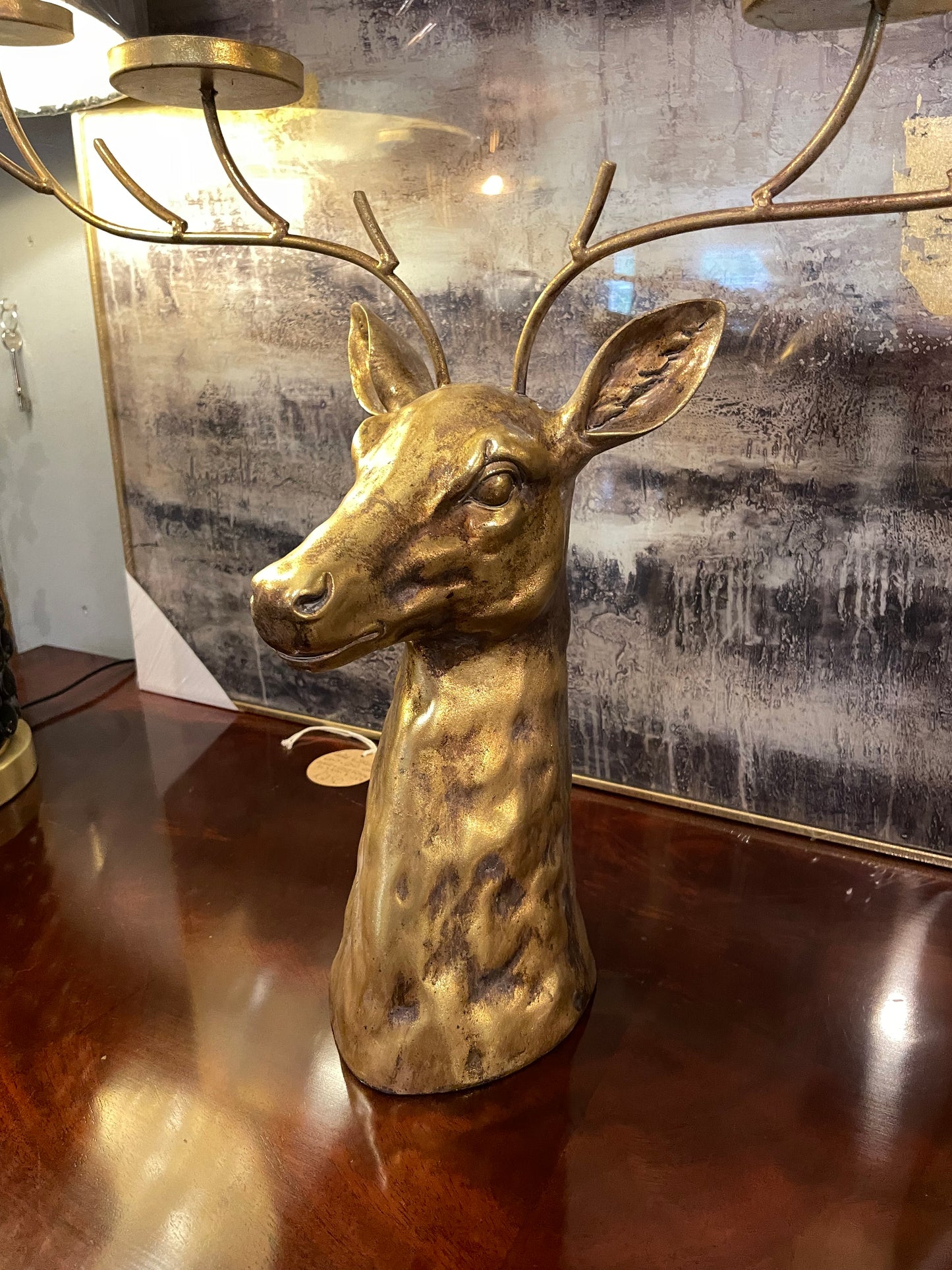 Hill Interiors Deer Bust Candle Holder