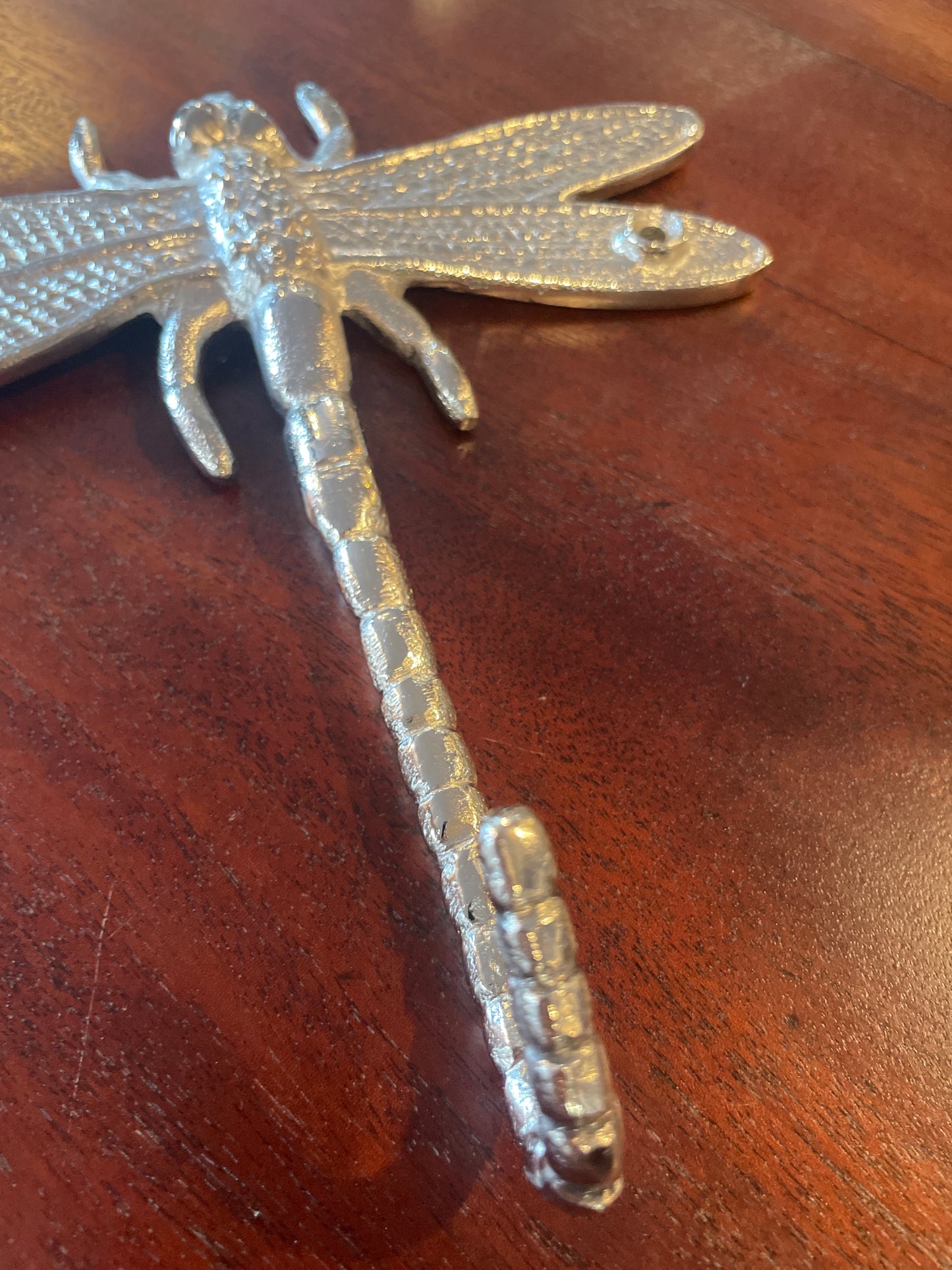 Silver Metal Dragonfly Coat Hook