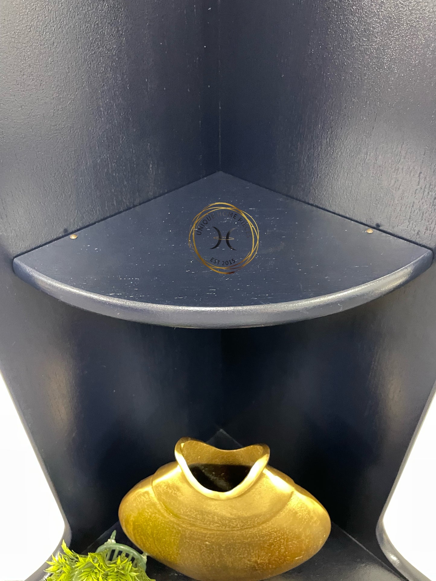 Nathan Mid Century Oxford Blue Corner Unit