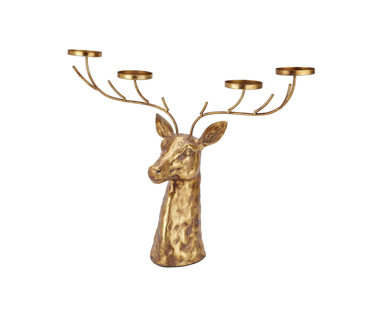 Hill Interiors Deer Bust Candle Holder