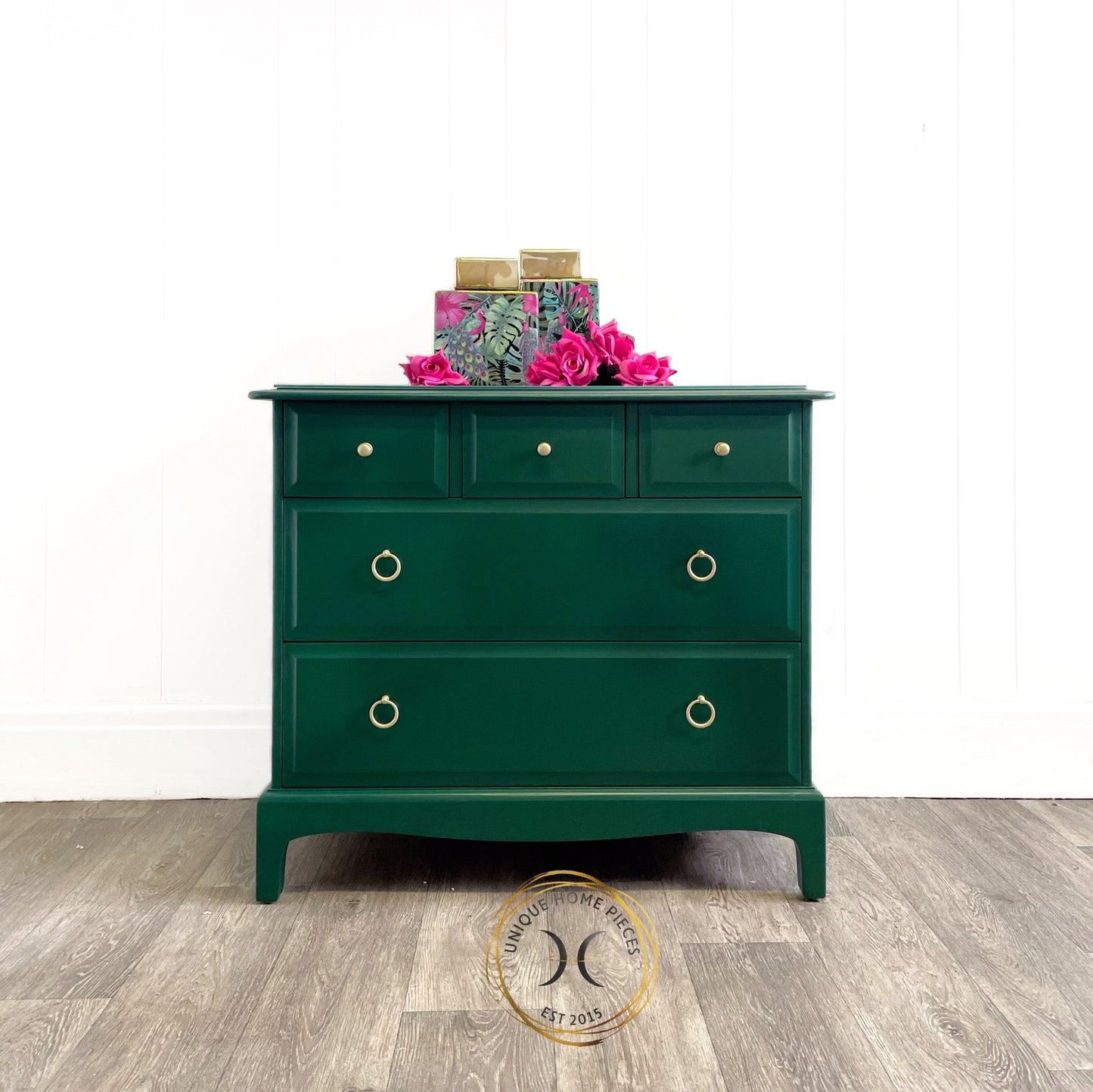 Stag Emerald Green 5 Drawer Chest