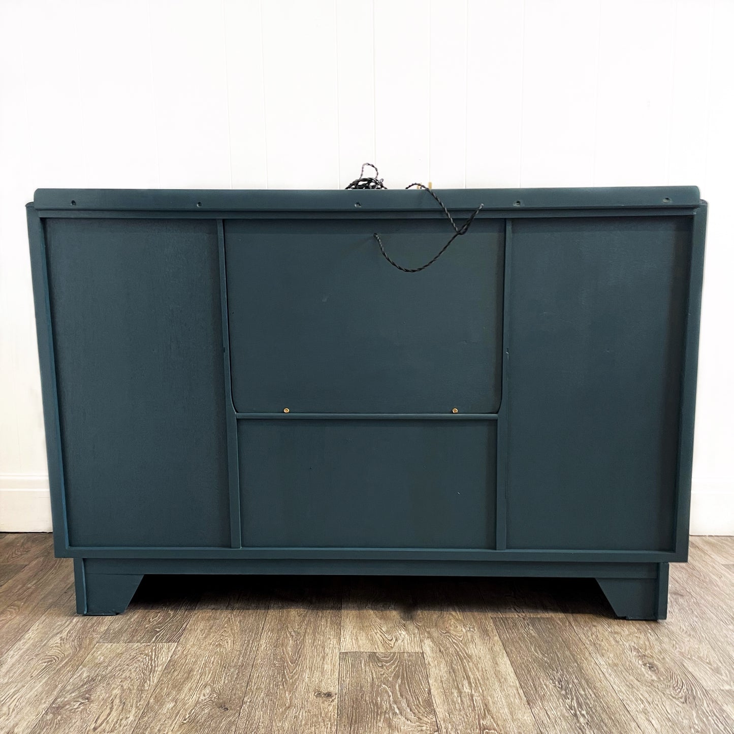 Beautility 1950s Blue Walnut Cocktail Cabinet Sideboard