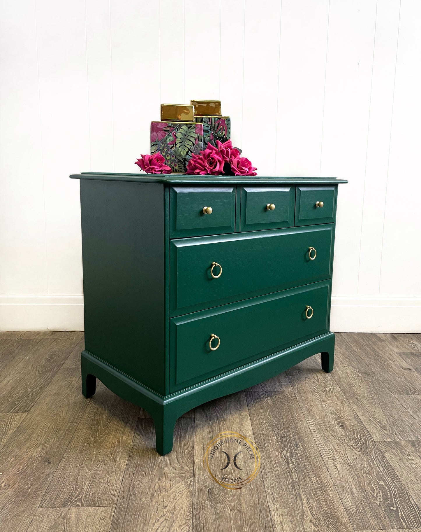 Stag Emerald Green 5 Drawer Chest