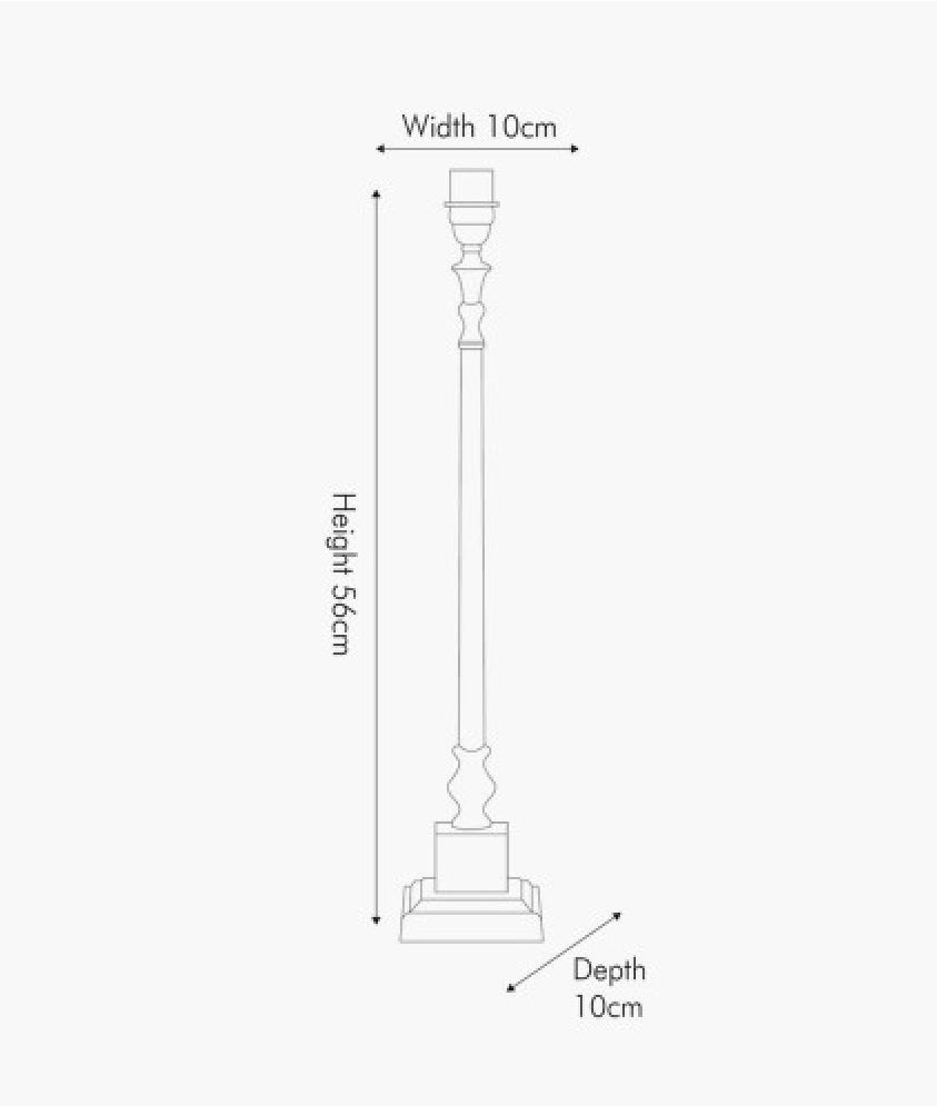 Claudius Nickel Metal Stick Table Lamp Base