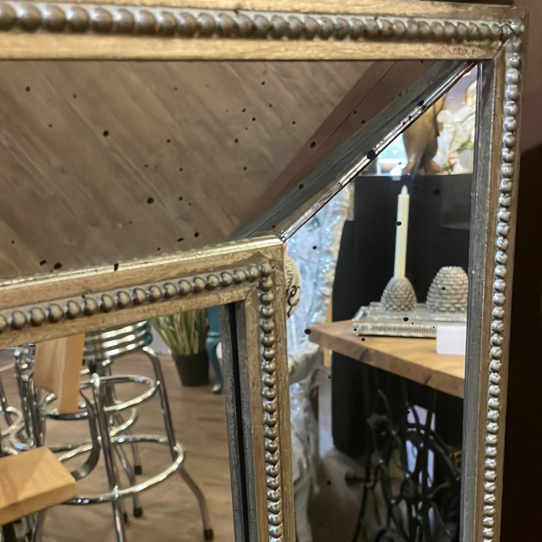Augustus Antique Metallic Finish Wall Mirror - Unique Home Pieces