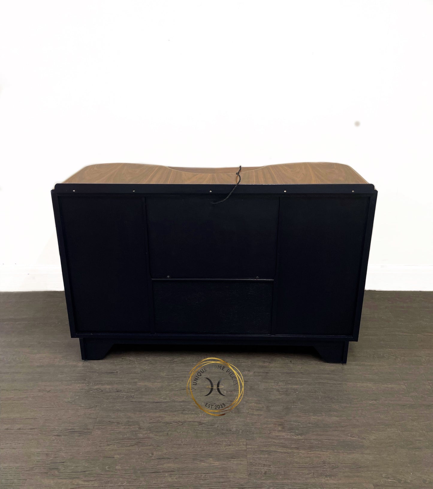 Beautility Navy/Oxford Blue And Gold Walnut Cocktail Cabinet/Bar/Drinks Cabinet
