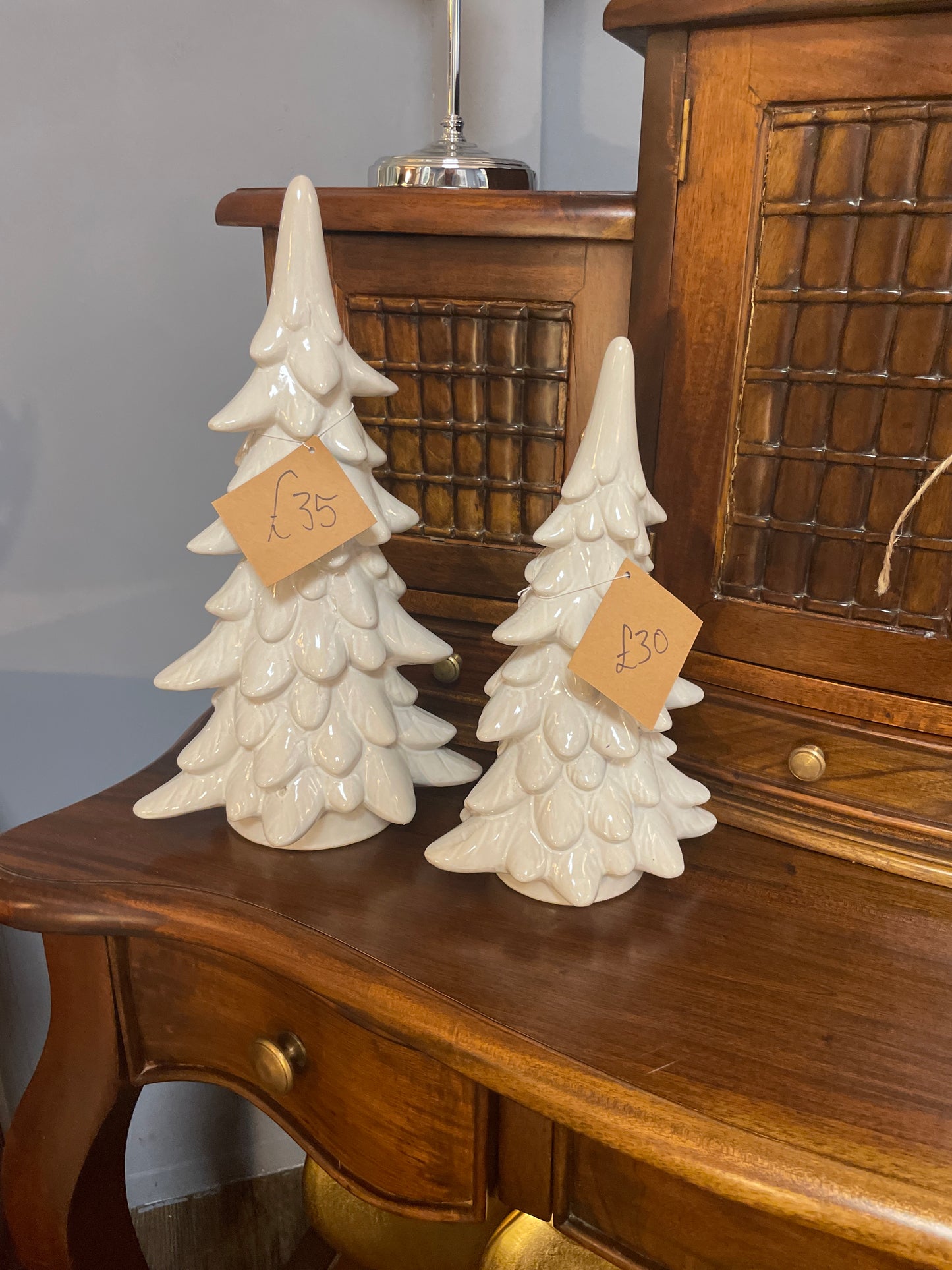 Medium White Snowy Fir Tree