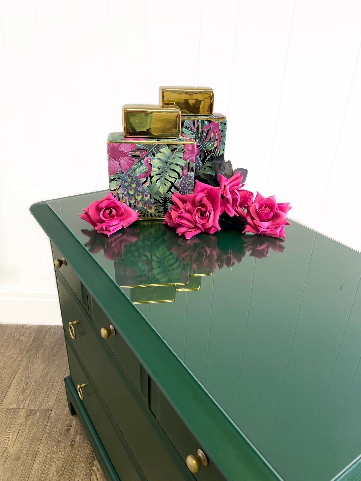 Stag Emerald Green 5 Drawer Chest