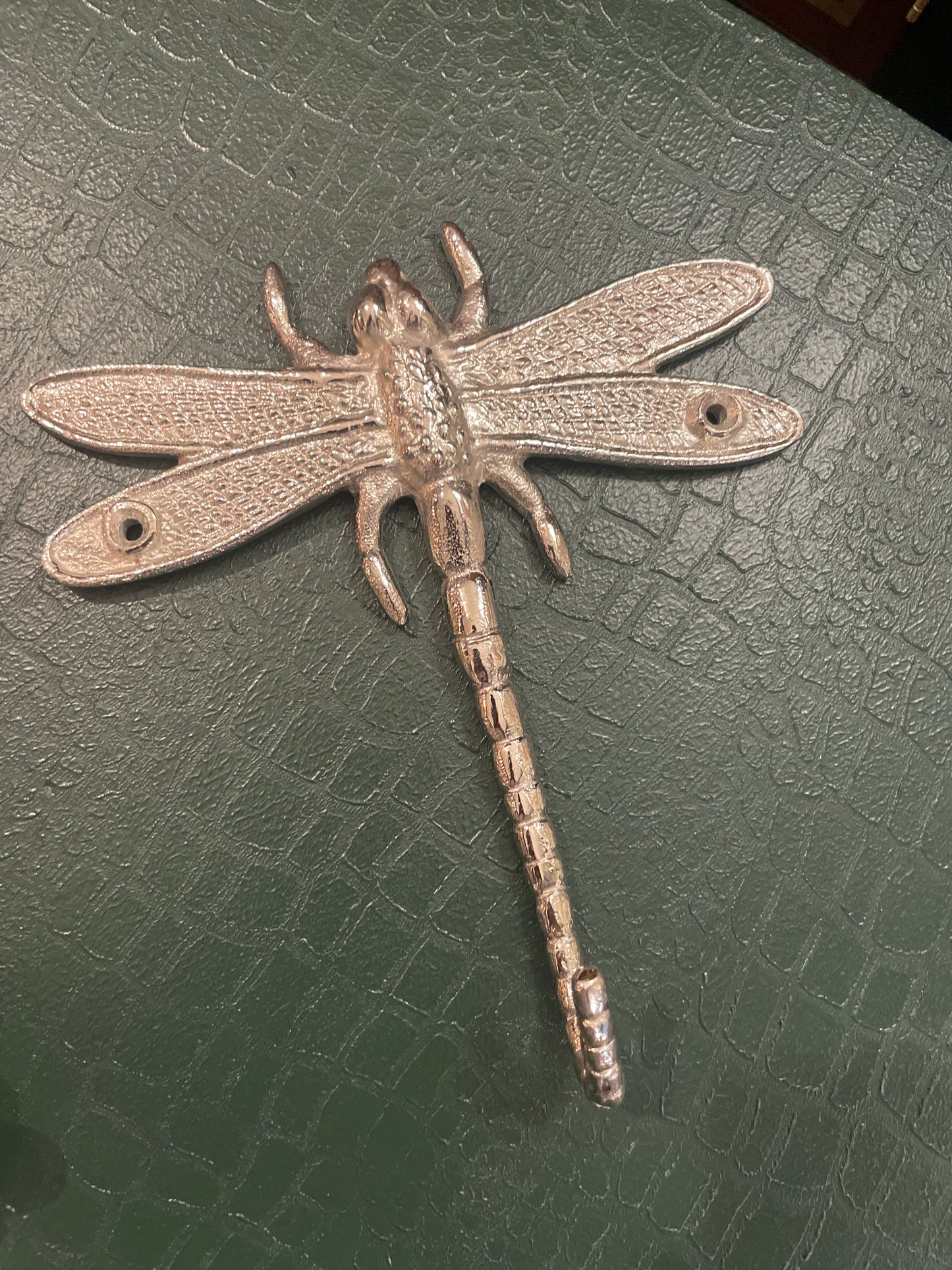 Silver Metal Dragonfly Coat Hook
