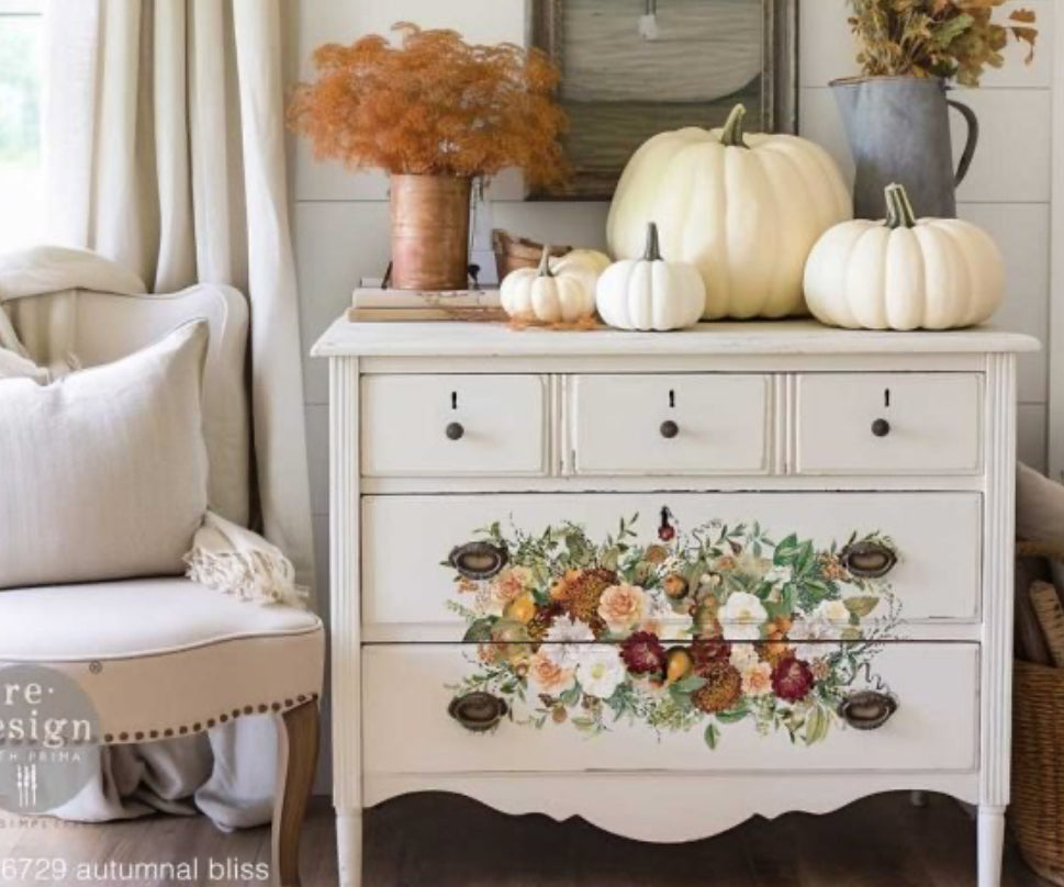 Re-Design With Prima Maxi Transfer - Autumnal Bliss - 12” x 12”