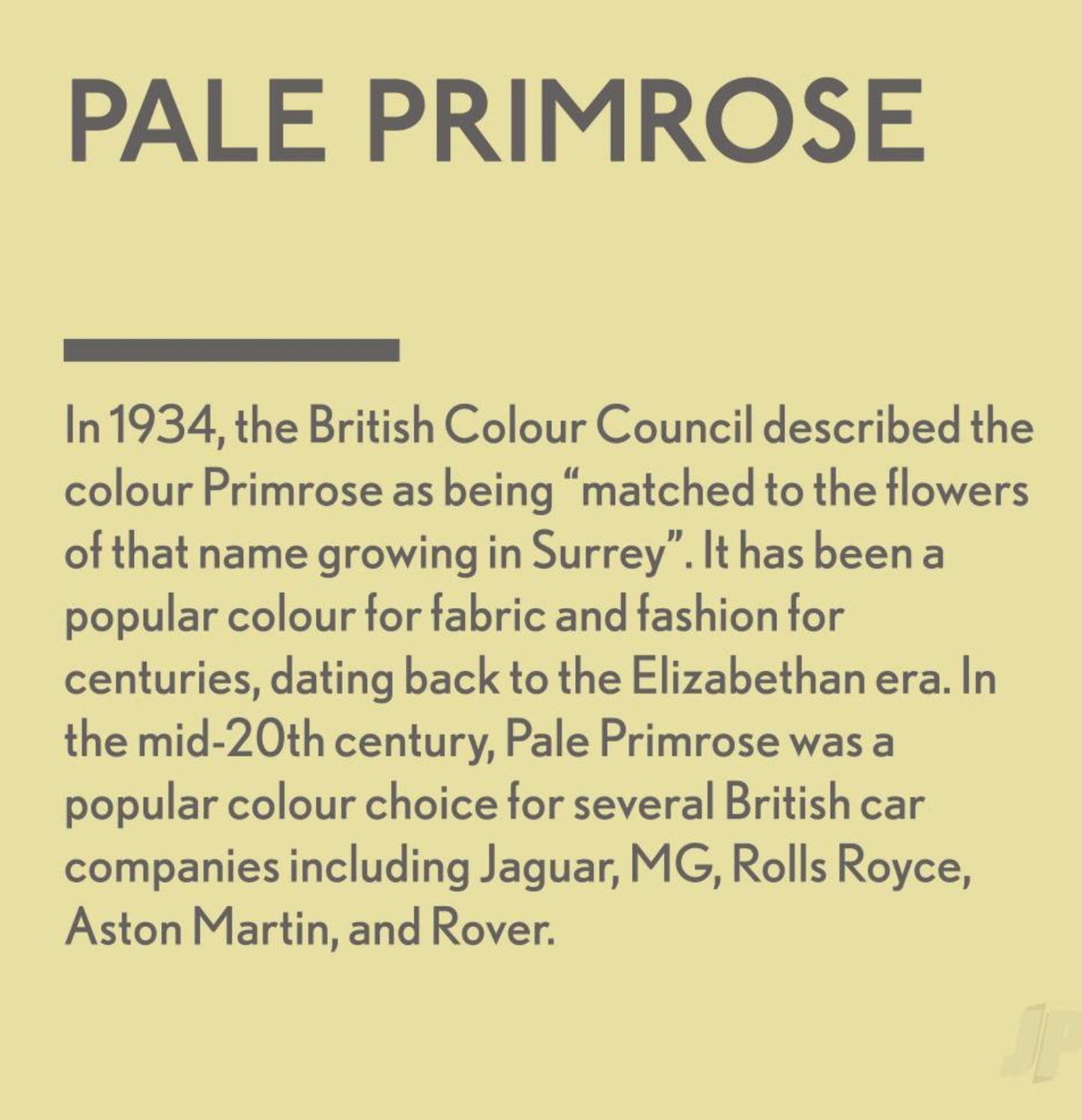 Pale Primrose -Jubilee Paint
