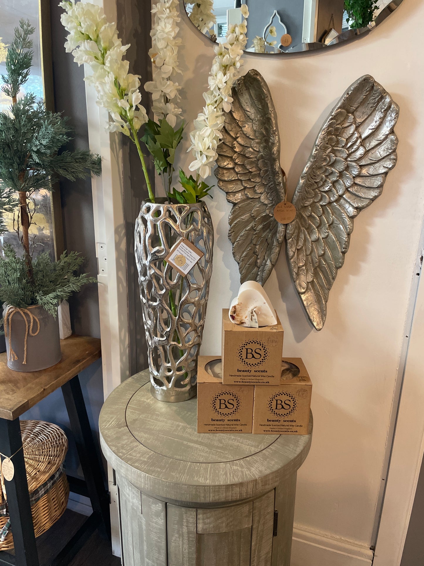 Ohlson Silver Perforated Coral Inspired Vase By Hill Interiors