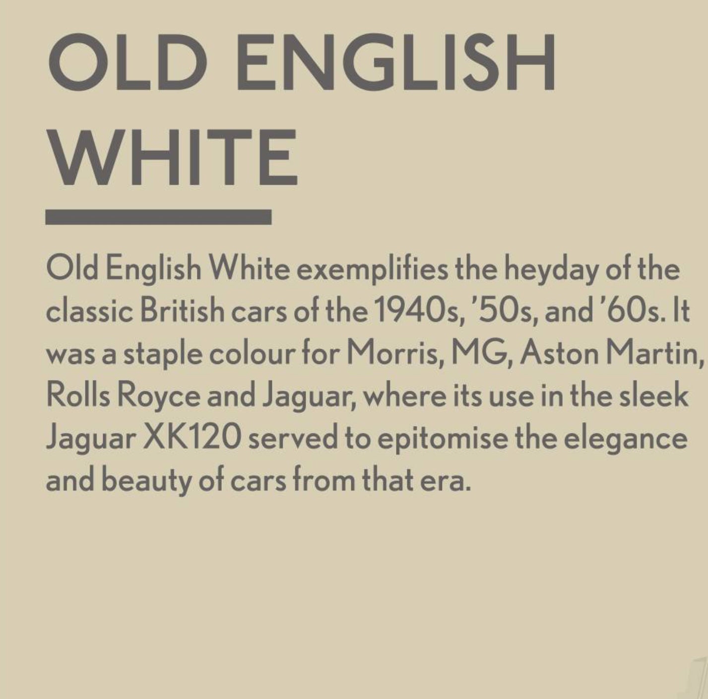 Old English White - Jubilee Paint