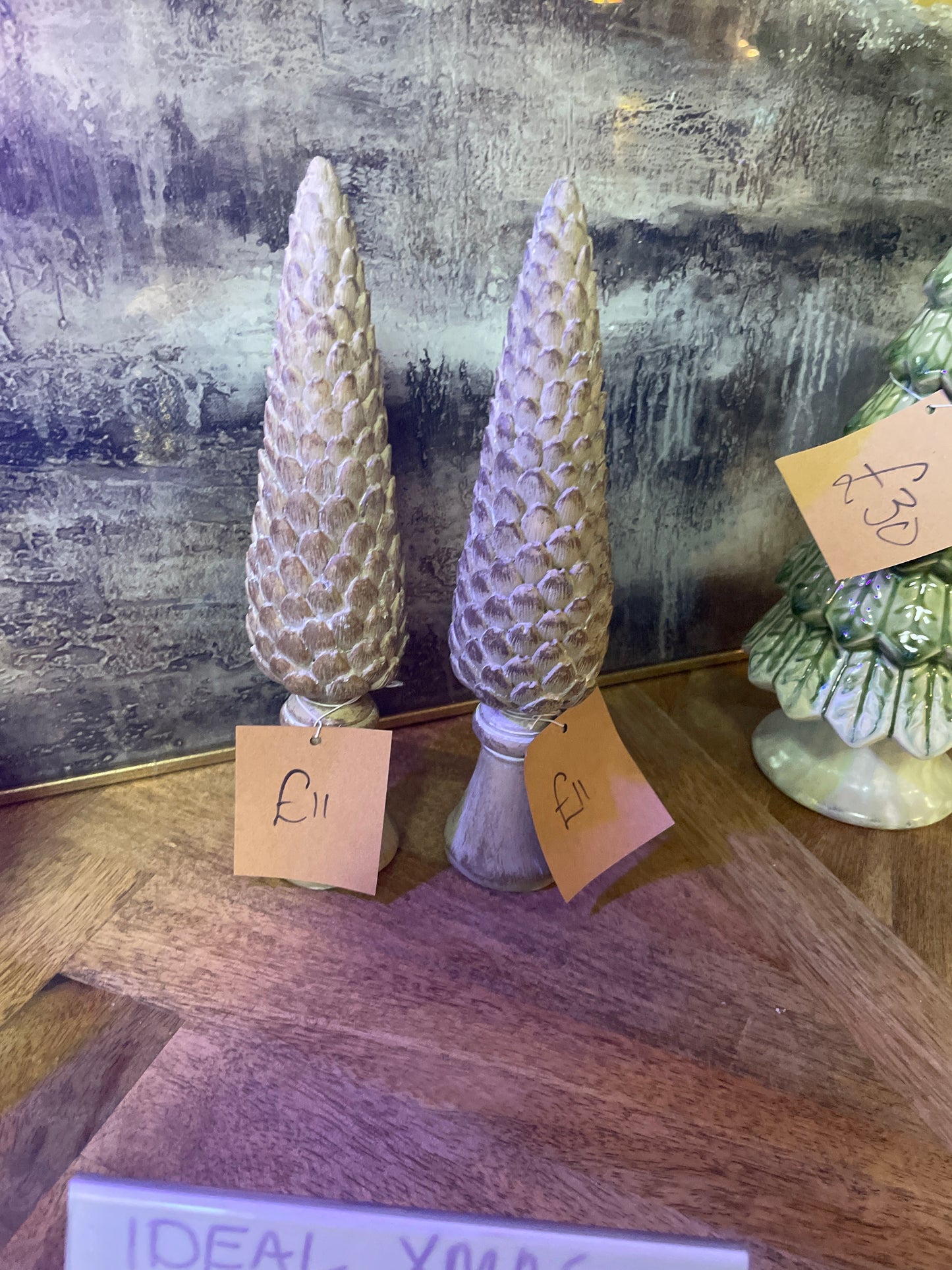 Medium Pinecone Sculpture On Base