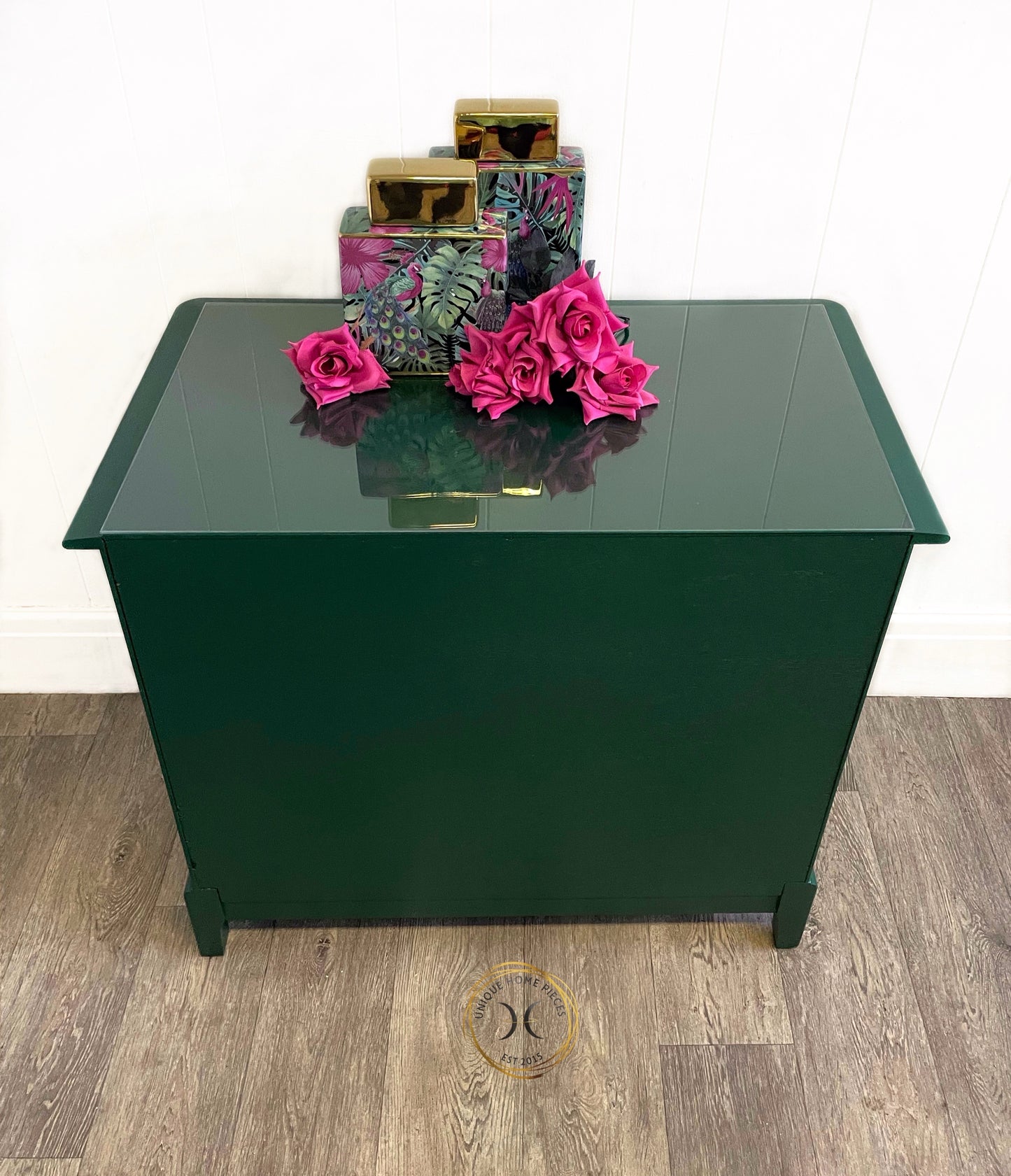 Stag Emerald Green 5 Drawer Chest