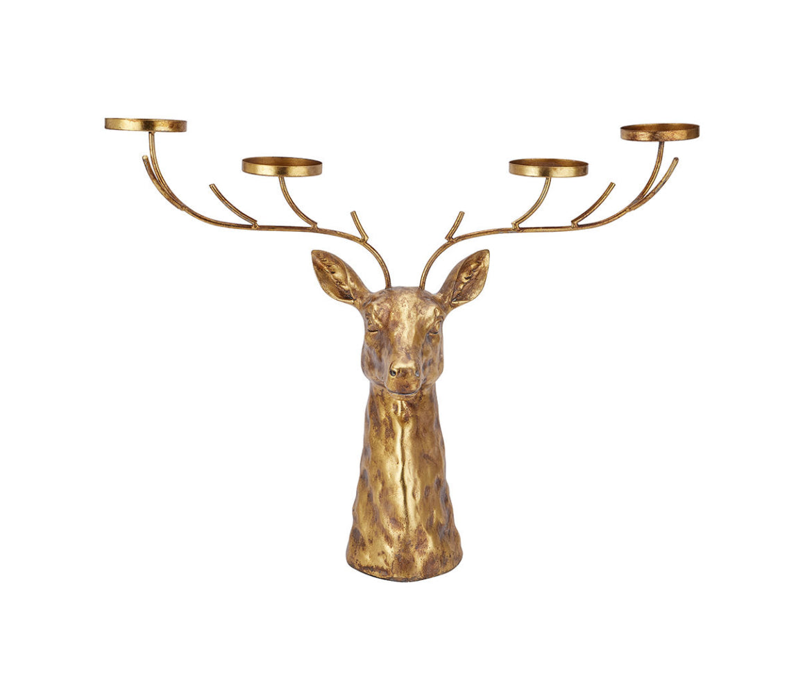 Hill Interiors Deer Bust Candle Holder