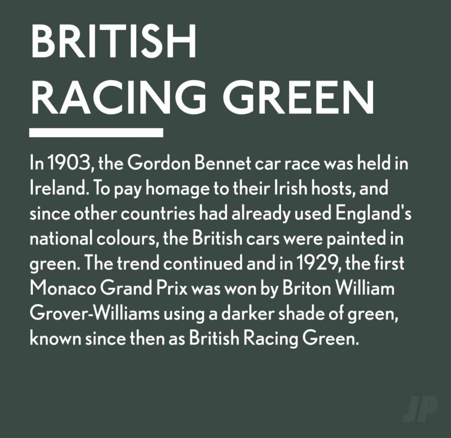 British Racing Green - Jubilee Paint