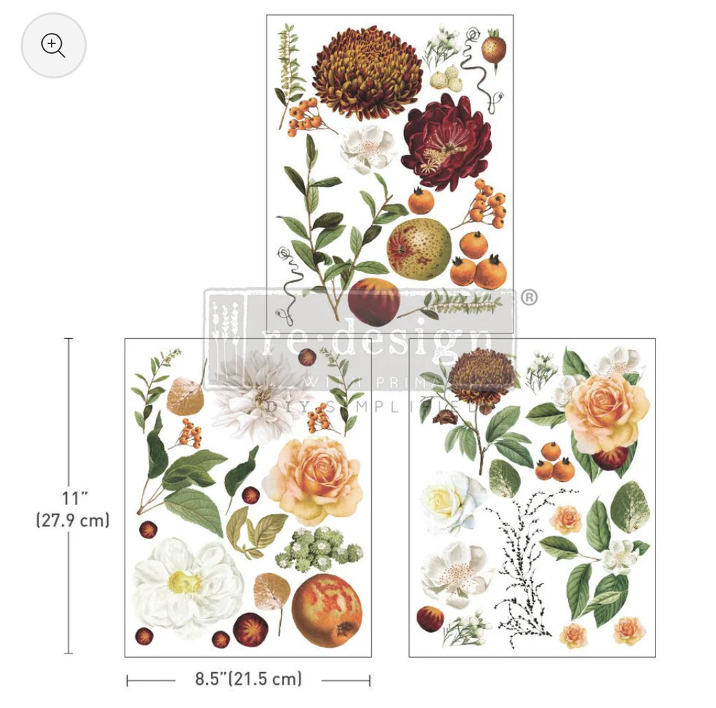 Re-Design With Prima Middy Transfers - Seasonal Splendor - 8.5” x 11”