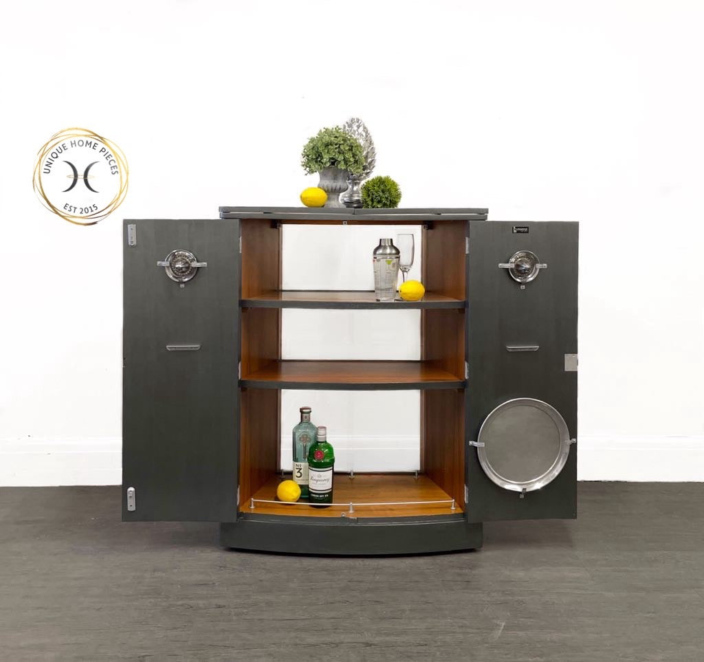 Turnidge Of London MCM Grey/Silver metamorphosis Cocktail Cabinet/Bar