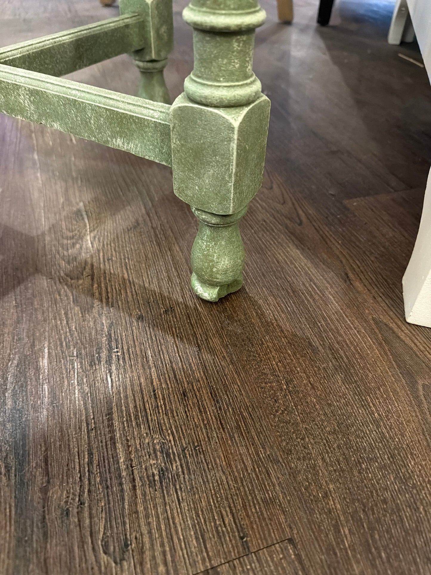 Round Green Stone Effect Occasional Side Table - Unique Home Pieces