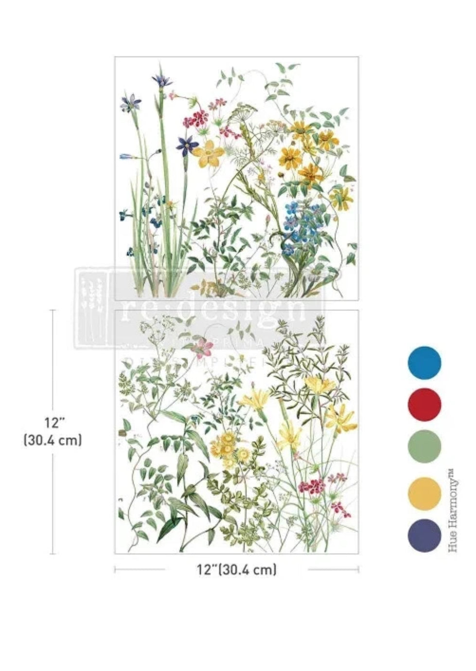 Re-Design With Prima Maxi Transfer - Eclat Floral 12” x 12”