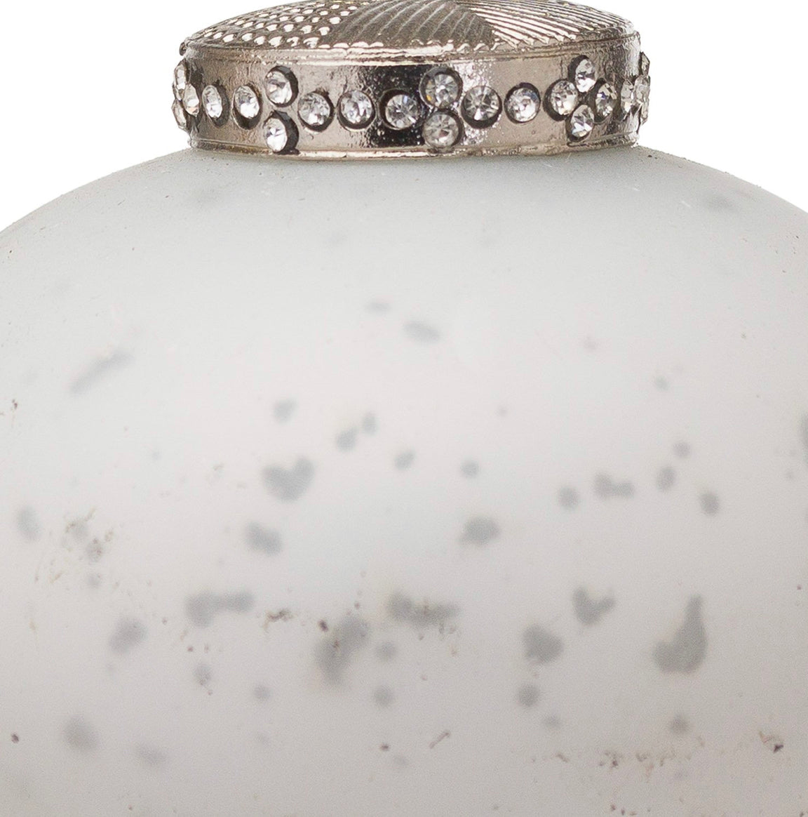 The Noel Collection White Bulbous Christmas Tree Bauble 18032