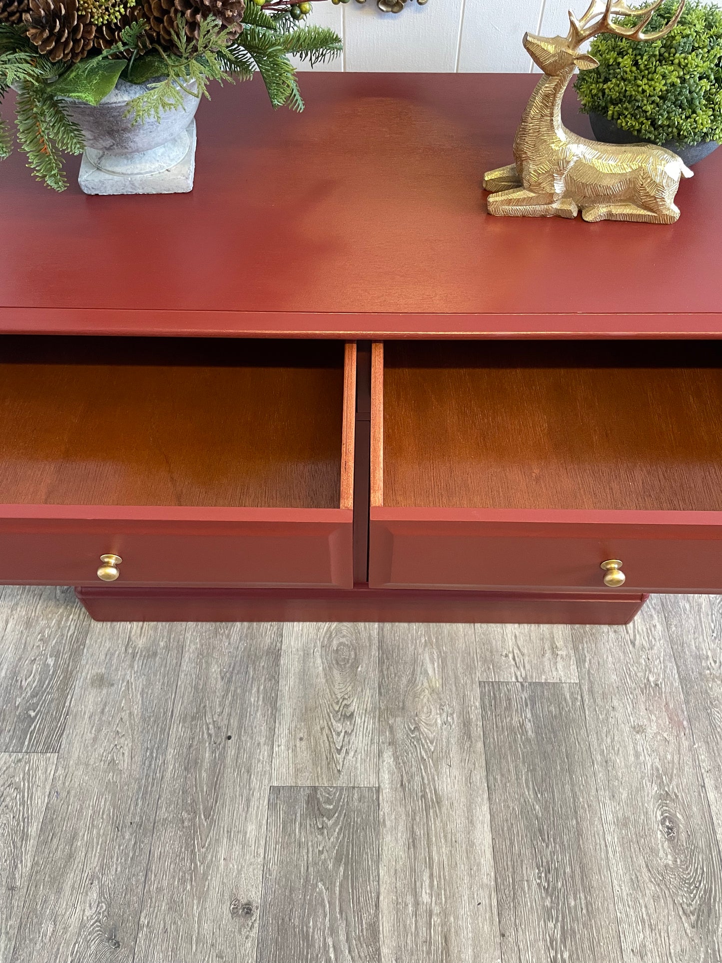 Stag Minstrel Red 2 Door 2 Drawer Sideboard/Cupboard