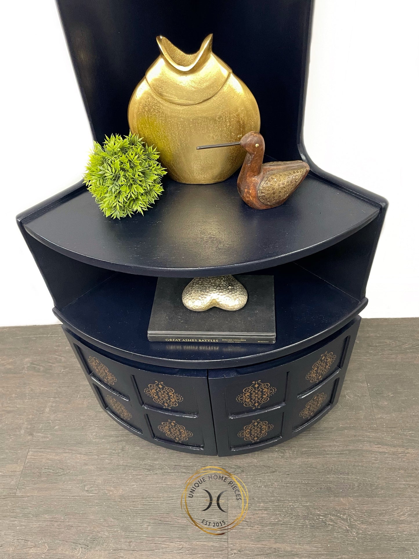 Nathan Mid Century Oxford Blue Corner Unit