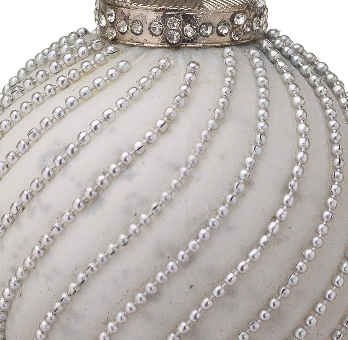 The Noel Collection White Swirl Bauble
