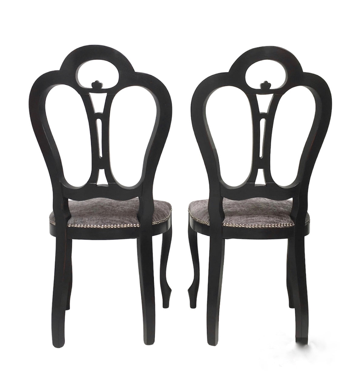 Epoxy Resin Dining Table Black, White, Grey, Silver Design And 4 Chairs
