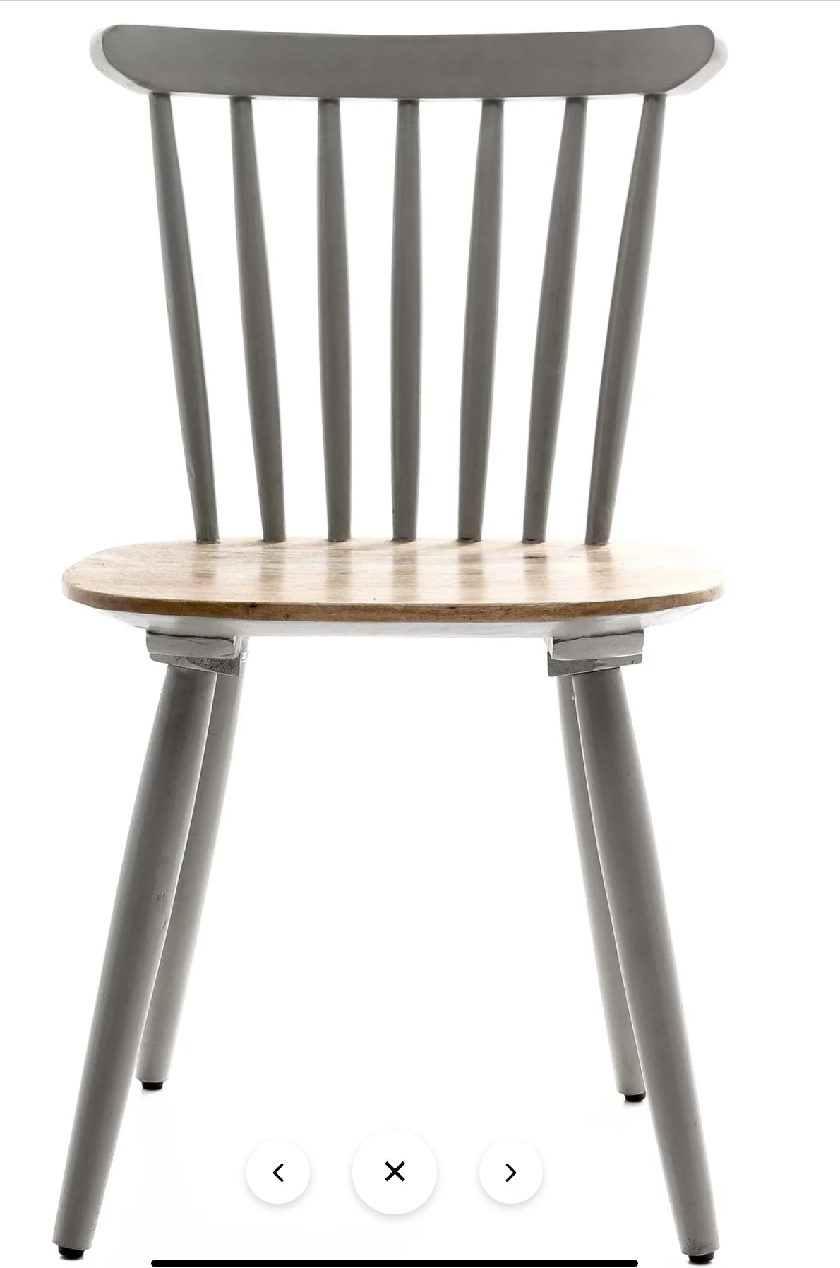 Nordic Collection Grey Mango Wood Dining Chair