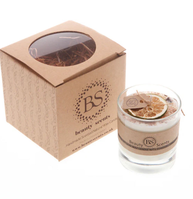 Beauty Scents Small Scented Candle in Glass Container