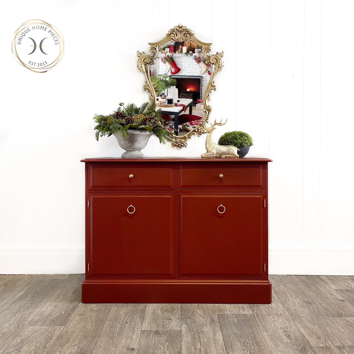 Stag Minstrel Red 2 Door 2 Drawer Sideboard/Cupboard