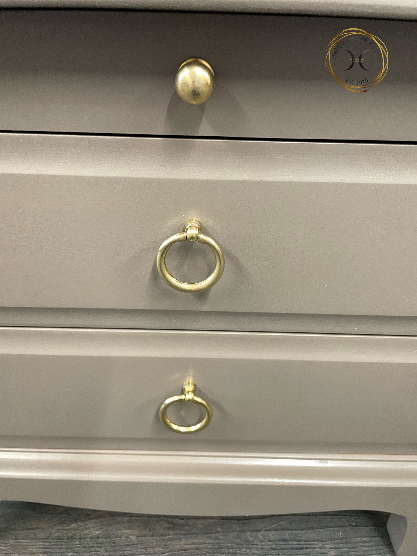 Pair of Stag Minstrel Two Drawer/Pullout Shelf Bedside Cabinets.