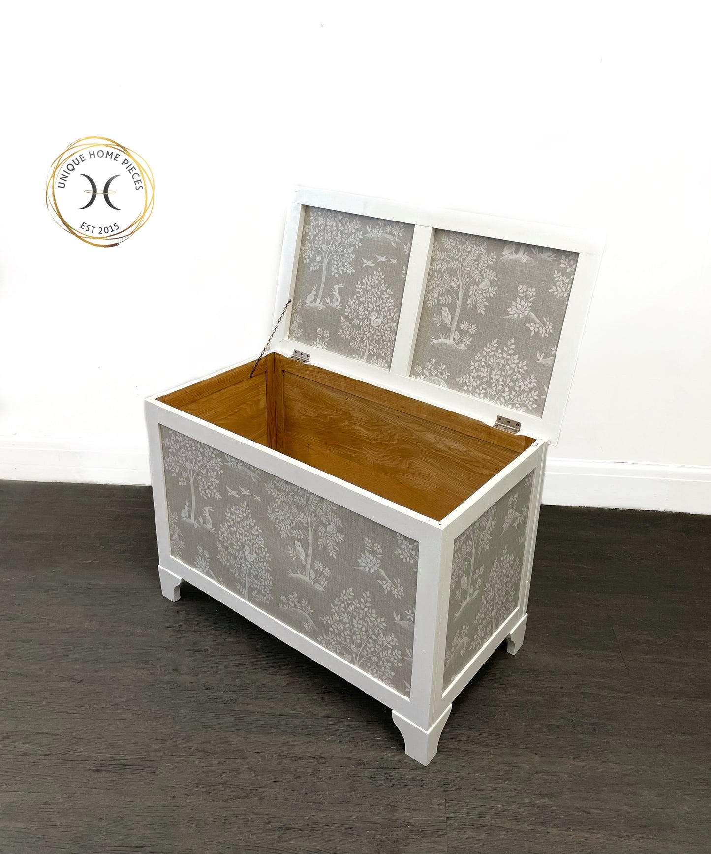 Bespoke White Blanket Box, Storage Box, Trunk, Ottoman, Toy Box