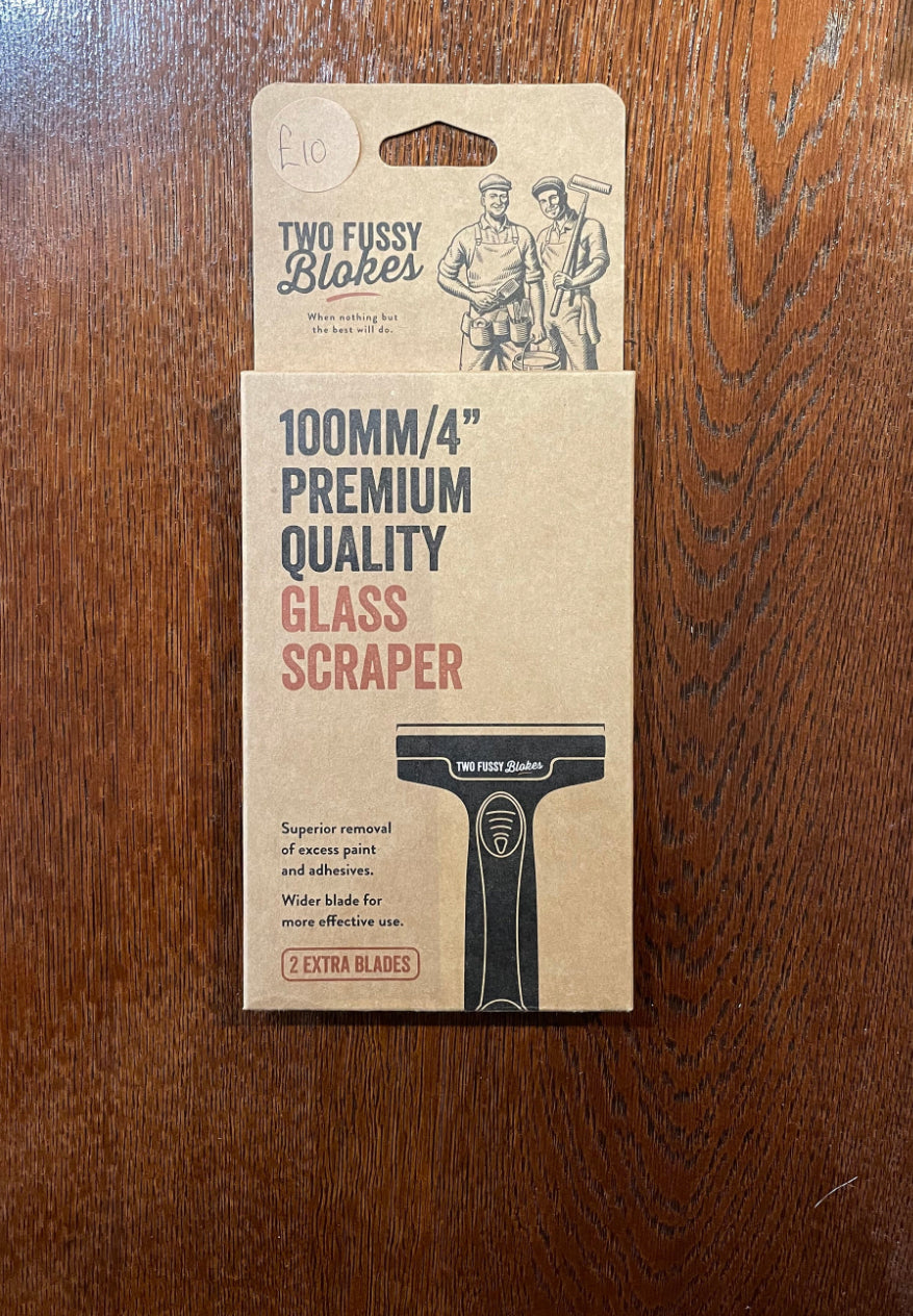 Two Fussy Blokes 100mm/4” Premium Quality Glass Scraper
