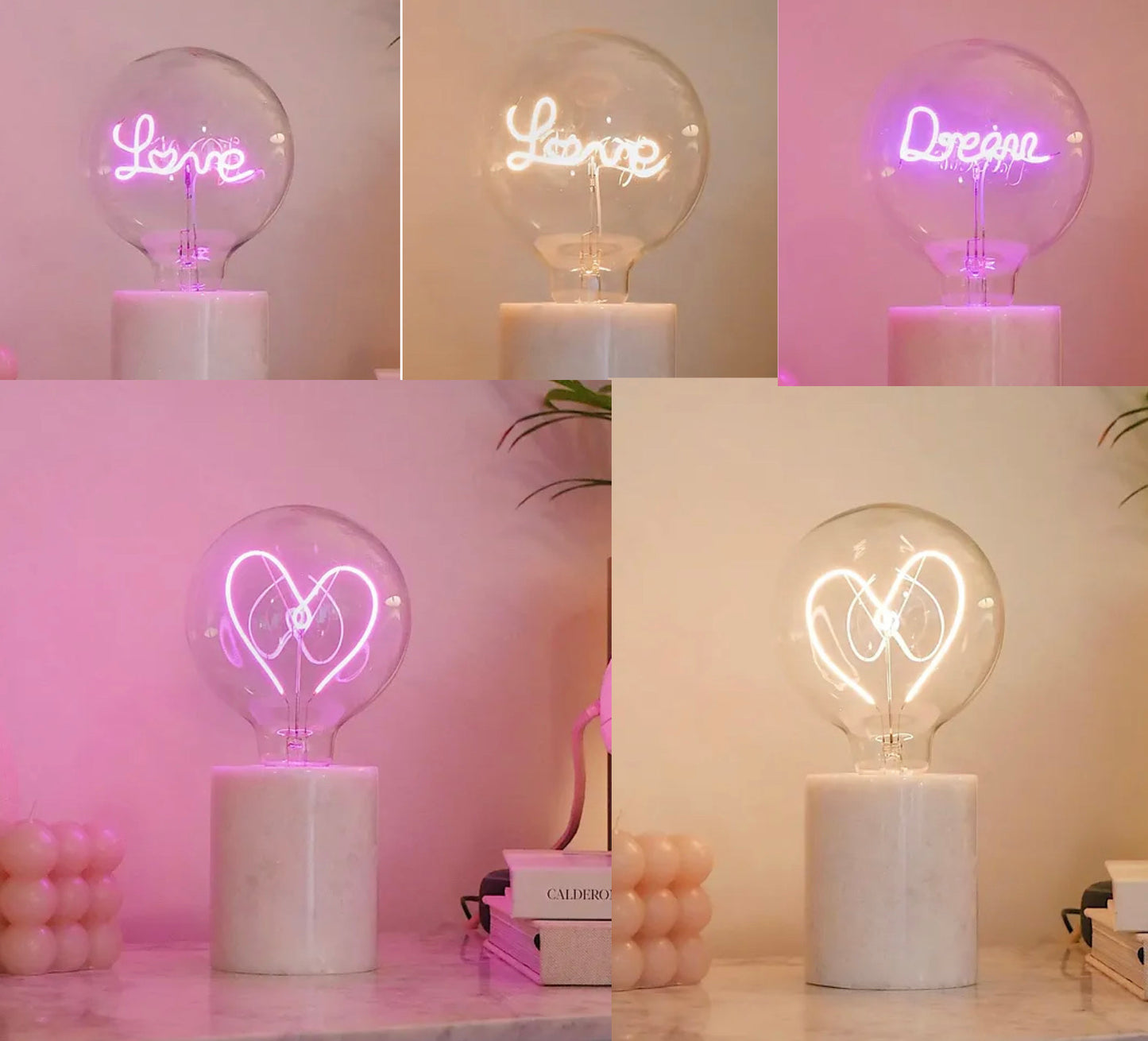 LED Text Light Bulbs - Unique Home Pieces