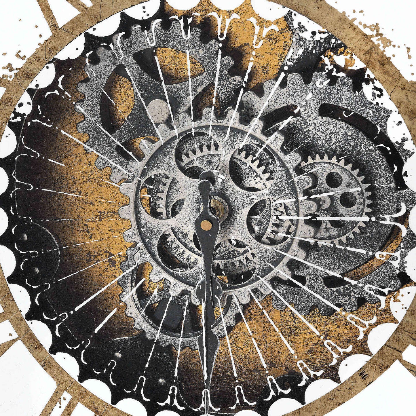 Mirrored Round Clock With Moving Mechanism - Unique Home Pieces