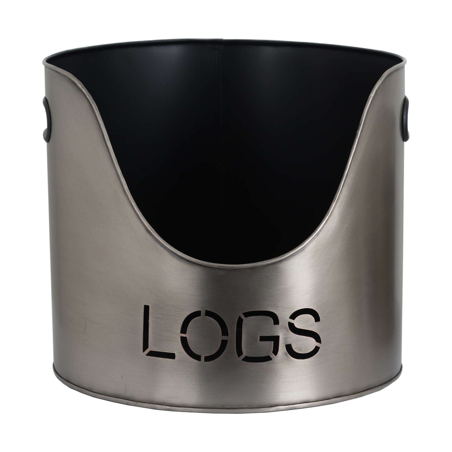 Pewter Finish Logs and Kindling Buckets and Matchstick Holder - Unique Home Pieces