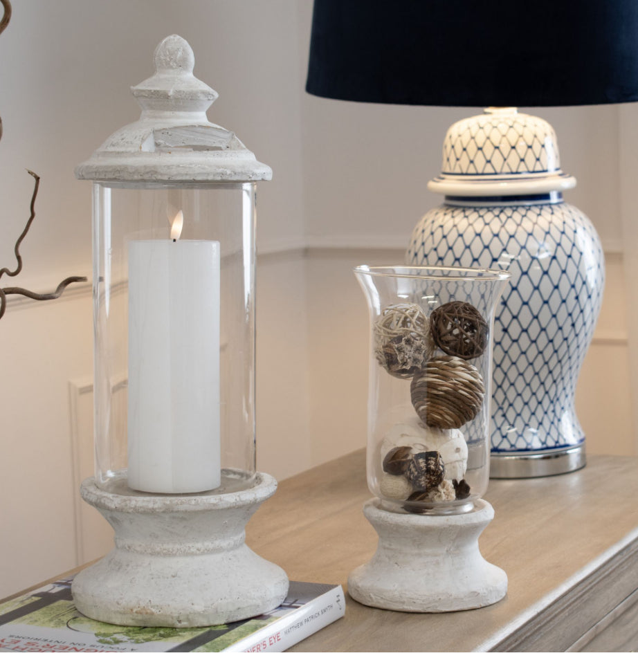 Stone Based Hurricane Lantern