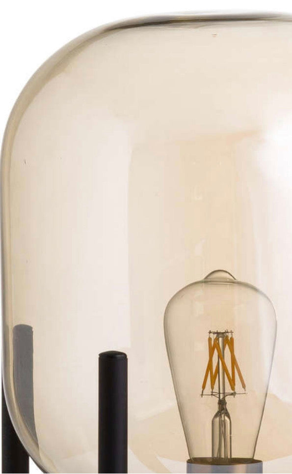 Large Vintage Industrial Glass Glow Lamp