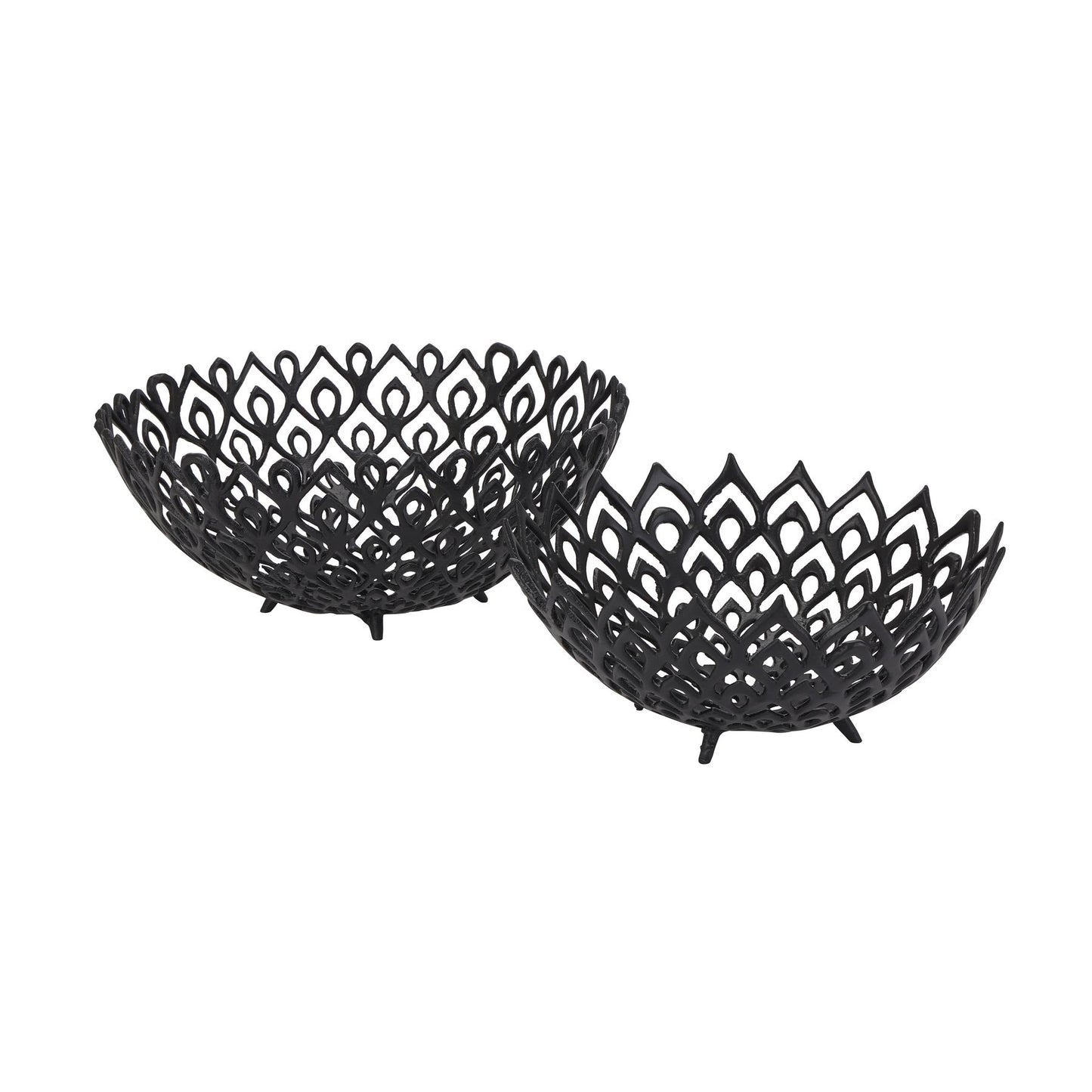Black Cast Lattice Bowl - Unique Home Pieces
