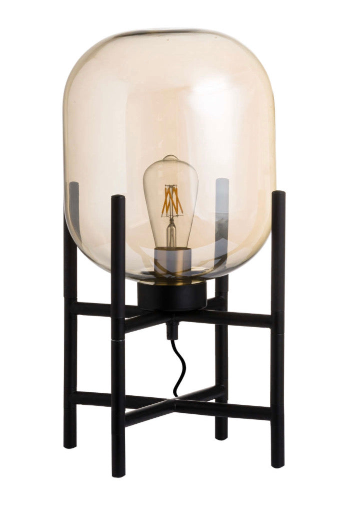 Vintage Industrial Glass Glow Lamp - Unique Home Pieces