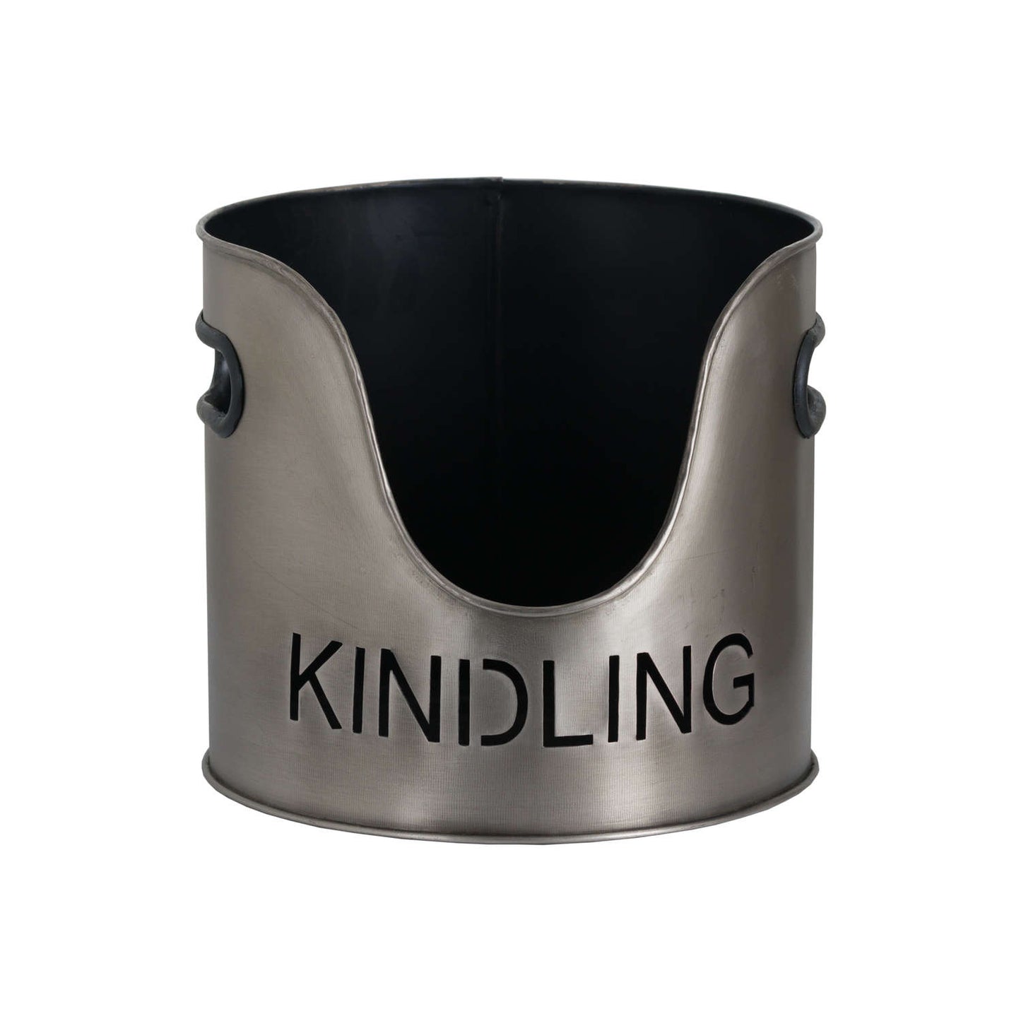 Pewter Finish Logs and Kindling Buckets and Matchstick Holder - Unique Home Pieces